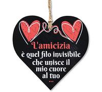 CARISPIBET L'amicizia |segni Decorativi sull'amore segni di Benvenuto Decorazioni per la casa di Ispirazione Decorazioni Interne 12 x 12 cm