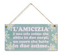 CARISPIBET L'amicizia |segni decorativi sull'amore segni di benvenuto decorazioni per la casa di ispirazione decorazioni interne 15 x 30 cm
