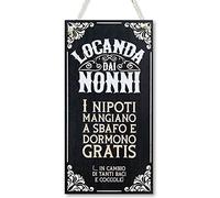 CARISPIBET Locanda dai nonni | decorazioni per la casa cartelli di cucina cartelli per la decorazione domestica 30 x 15 cm