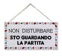 CARISPIBET Non disturbare | segni decorativi targhe decorative per soggiorno decorazioni d'interni regali per lui regole della stanza gli sport calcio ornamento da appendere 15 x 30 cm