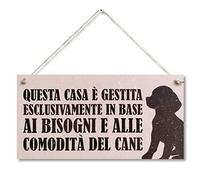 CARISPIBET Questa casa è | segni decorativi di benvenuto targhe decorazione della casa decorazioni interne 15 x 30 cm