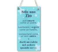 CARISPIBET Solo uno zio | segni decorativi di casa divertenti decorazioni d'interni targhe decorative per la famiglia decorazioni per la casa zii fratello regali di decorazione 30 x 15 cm