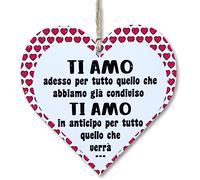 CARISPIBET Ti amo | segni di decorazione della casa regali decorativi per coppie decorazioni per la casa segni di cucina 12 x 12 cm