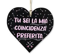 CARISPIBET Tu sei la mia coincidenza preferita | segno decorativo per la casa segni regalo segni decorativi romantici 12 x 12 cm