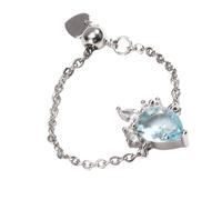 CARISSETT Anelli a catena con apertura regolabile, ciondolo a goccia, gioielli in rame, regalo per amanti della moda, Misura unica, come descritto, come descritto