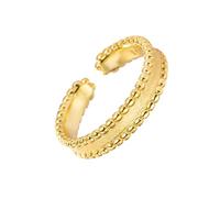 CARISSETT Anelli aperti di lusso con fiore Bauhinia con dimensioni regolabili per un gusto unico e comfort in varie occasioni, gioielli alla moda per feste, Misura unica, come descritto, come