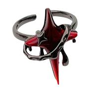 CARISSETT Anelli aperti gioielli a mano anelli alla moda a forma di stella gotico lega texture adatto per gli appassionati di moda presente dichiarazione unica