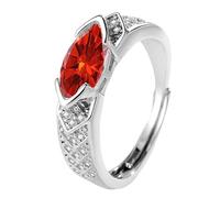 CARISSETT Anelli con zirconi linfatici di dimensioni regolabili con moissaniti, accessorio alla moda per l'uso quotidiano e occasioni speciali anelli con diamanti, Misura unica, come descritto, come