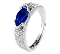 CARISSETT Anelli con zirconi linfatici di dimensioni regolabili con moissaniti, accessorio alla moda per l'uso quotidiano e occasioni speciali anelli con diamanti, Misura unica, come descritto, come