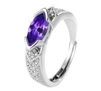 CARISSETT Anelli con zirconi linfatici di dimensioni regolabili con moissaniti, accessorio alla moda per l'uso quotidiano e occasioni speciali anelli con diamanti, Misura unica, come descritto, come