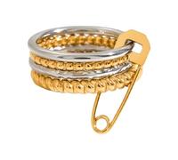 CARISSETT Anelli impilabili regolabili multipli in acciaio inossidabile dal design minimalista, 3 stili per occasioni casual o formali, da indossare tutti i giorni, Misura unica, come descritto, come