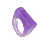 CARISSETT Anelli poligonali versatili in resina lucidata, gioielli artigianali per abbigliamento casual o formale accessorio per gioielli in resina, Misura unica, come descritto, come descritto