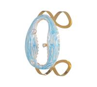 CARISSETT Apribile Sea Star Shell Design Moda Aperto Elegante Acciaio Inossidabile Polso Accessorio Da Polso Per Uso Quotidiano Antiruggine Marine Inspired Wristband, Misura unica, come descritto