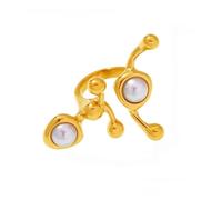 CARISSETT Artigianale Realizzato a C Bend Pietra Naturale Fascia Anallergico Resistente Gioielli In Metallo Acciaio 3,5 centimetri Lunghezza 14g Peso Leggero C A Forma, Misura unica, come descritto