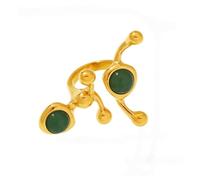 CARISSETT Artigianale Realizzato a C Bend Pietra Naturale Fascia Anallergico Resistente Gioielli In Metallo Acciaio 3,5 centimetri Lunghezza 14g Peso Leggero C A Forma, Misura unica, come descritto