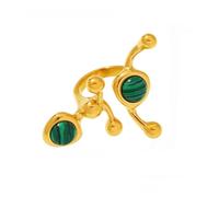 CARISSETT Artigianale Realizzato a C Bend Pietra Naturale Fascia Anallergico Resistente Gioielli In Metallo Acciaio 3,5 centimetri Lunghezza 14g Peso Leggero C A Forma, Misura unica, come descritto