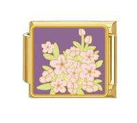 CARISSETT Band Link Tool Strap Link connettore fiore tema Band attacco in acciaio inox Texture collana modulare, Misura unica, come descritto, come descritto