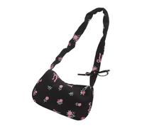 CARISSETT Borsa a tracolla stampata floreale per donna borsa di grande capacità borsa sotto le ascelle moda borsa ascellare pieghettata shopping donna semplice ascella pieghettata borsa da donna