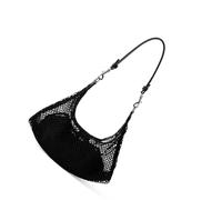 CARISSETT Borsa ascellare alla moda Pratica Borsa in PU intrecciata Tracolla staccabile Borsa a tracolla multiuso per le donne Borsa a tracolla staccabile in rete intrecciata, cachi, One Size