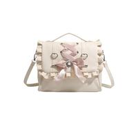 CARISSETT Borsa portatile in pelle PU con design anime, tracolla regolabile staccabile, alla moda, per viaggi, lavoro, styling zaino convertibile, Beige