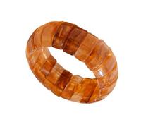 CARISSETT Bracciale rigido in acrilico con cerchi geometrici retrò design vintage leggero elegante gioiello accessorio da polso per le donne regalo pronto design geometrico da donna, Misura unica