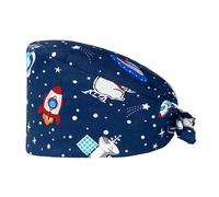 CARISSETT Cappello alla moda per infermieristica medici con fascia per il sudore Bella stampa cappello leggero per medici Professionisti Ospedale Chirurgia, M, Taglia unica