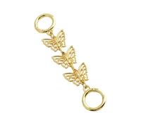 CARISSETT Catena regolabile in lega con chiusura a farfalla per collana personalizzabile lunghezza gioielli accessorio fibbia estensore catena libera, Misura unica, come descritto, come descritto