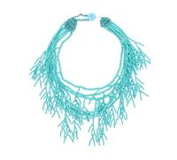 CARISSETT Collana a catena multistrato con perline elegante design minimalista ispirato etnico gioielli alla moda lei versatile collana multistrato, Misura unica, come descritto, come descritto