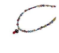 CARISSETT Collana artigianale in stile retrò con perline di vetro vibranti e ciondolo a forma di fungo unico per gli appassionati di moda per uso quotidiano collana fatta a mano, Misura unica, come