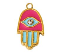 CARISSETT Collana con ciondolo a forma di cuore con occhio geometrico, in acciaio inox, 11 stili, portatile, regalo alla moda, con ciondolo geometrico, Misura unica, come descritto, come descritto