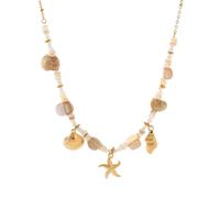 CARISSETT Collana da spiaggia in acciaio inox, lunghezza regolabile, accessori eleganti per lei regalo di gioielli per le vacanze, Misura unica, come descritto, come descritto