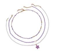 CARISSETT Collana in lega robusta con perline impostata su più fili progetta gioielli portatili per donne stili festival gioielli perline, Misura unica, come descritto, come descritto