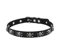 CARISSETT Collana in pelle PU con teschio punk rock gioielli catena regolabile per stili di strada abiti unico gotico accessorio unico punk accessorio, Misura unica, come descritto, come descritto