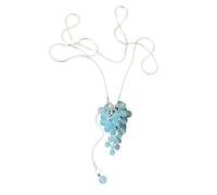 CARISSETT Collana regolabile con ciondolo a grappolo d'uva di cristallo per signora elegante catena del collo stratificazione gioielli abbigliamento accessorio regolabile Pull Chain collana, Misura
