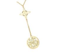 CARISSETT Collana regolabile ispirata al nodo Miko in acciaio inox, portatile, con simbolo culturale, da indossare tutti i giorni, collana a catena regolabile, Misura unica, come descritto, come