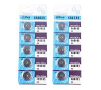 CARISSETT Confezione da 5/10 batterie al litio a bottone a bottone a lunga durata ad alta capacità 3 V per giocattolo con luce a LED