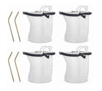 CARISSETT Contenitore per liquori in silicone con manico, a prova di perdite, per bevande calde e fredde, con cannuccia, portatile, in silicone, 4 pezzi, Taglia unica