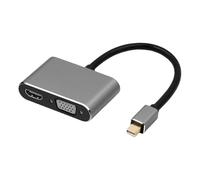 CARISSETT Convertitori da DP a VGA HDMI in alluminio con risoluzione 4K Plug e adattatore Play per proiettori monitor portatili dispositivi DisplayPort a HDMI VGA Adapter