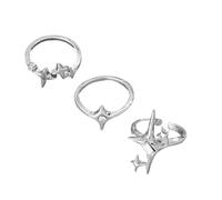 CARISSETT Coppia di anelli per coppia, con zirconi intarsiati e intarsiati, accessorio portatile per l'uso quotidiano e occasioni speciali, anelli per coppie di anniversari, Misura unica, come