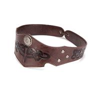 CARISSETT Copricapo da guida per moto, fascia medievale, accessorio per Halloween, cosplay, fascia in pelle regolabile, alla moda all'aperto