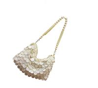 CARISSETT Elegante borsa a tracolla a forma di squame di pesce tracolla ascellare rimovibile resistente all'usura borsa in PVC per notte fuori borsa scintille donna