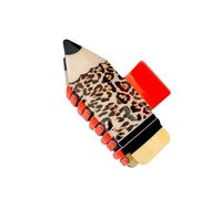 CARISSETT Elegante clip per capelli in acrilico con accessorio portatile, decorazione per tutte le acconciature e le conclusioni quotidiane con stampa leopardata