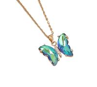 CARISSETT Elegante collana con ciondolo a forma di farfalla che simboleggia grazie e fascino per donne alla moda, da indossare tutti i giorni o per feste, gioielli da donna matura, Misura unica, come