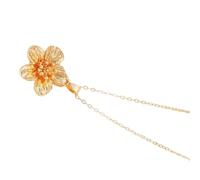 CARISSETT Elegante collana con ciondolo a forma di fiore increspato, design minimalista, elegante gioiello in lega per le donne alla moda minimalista con ciondolo a forma di fiore