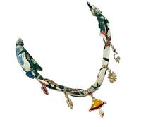 CARISSETT Elegante collana con ciondolo a forma di fungo e cuore con morbido velluto a corda per le donne gioielli alla moda accessorio regalo collana in rame leggero, Misura unica, come descritto
