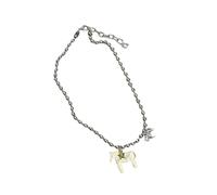 CARISSETT Elegante collana con ciondolo a forma di puledri di olio a goccia elegante accessorio a strati dolce stili catena a strati per le signore alla moda pony ciondolo, Misura unica, come