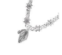 CARISSETT Elegante collana con ciondolo in acrilico da donna, alla moda, impermeabile, per eventi religiosi e feste alla moda, Misura unica, come descritto, come descritto