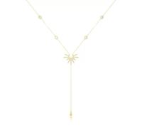 CARISSETT Elegante collana in rilievo Y forma collo gioielli sole collana ciondolo lega texture moda per le signore di moda ciondolo a forma di Y, Misura unica, come descritto, come descritto