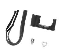 CARISSETT Mezza custodia protettiva in pelle per fotocamera XM5 con cinghie da polso e piena funzionalità mantenuta, Nero
