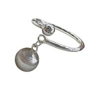 CARISSETT Moderni Anelli di Apertura Regolabile Spazzolato Rotondo Sfera/Quadrato A Forma Per Le Donne Comodo Indossare Accessorio Geometrico Estetica Gioielli, Misura unica, come descritto, come